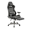 Ergonomische Gamingstoel met Verstelbare Rugleuning en Voetsteun
