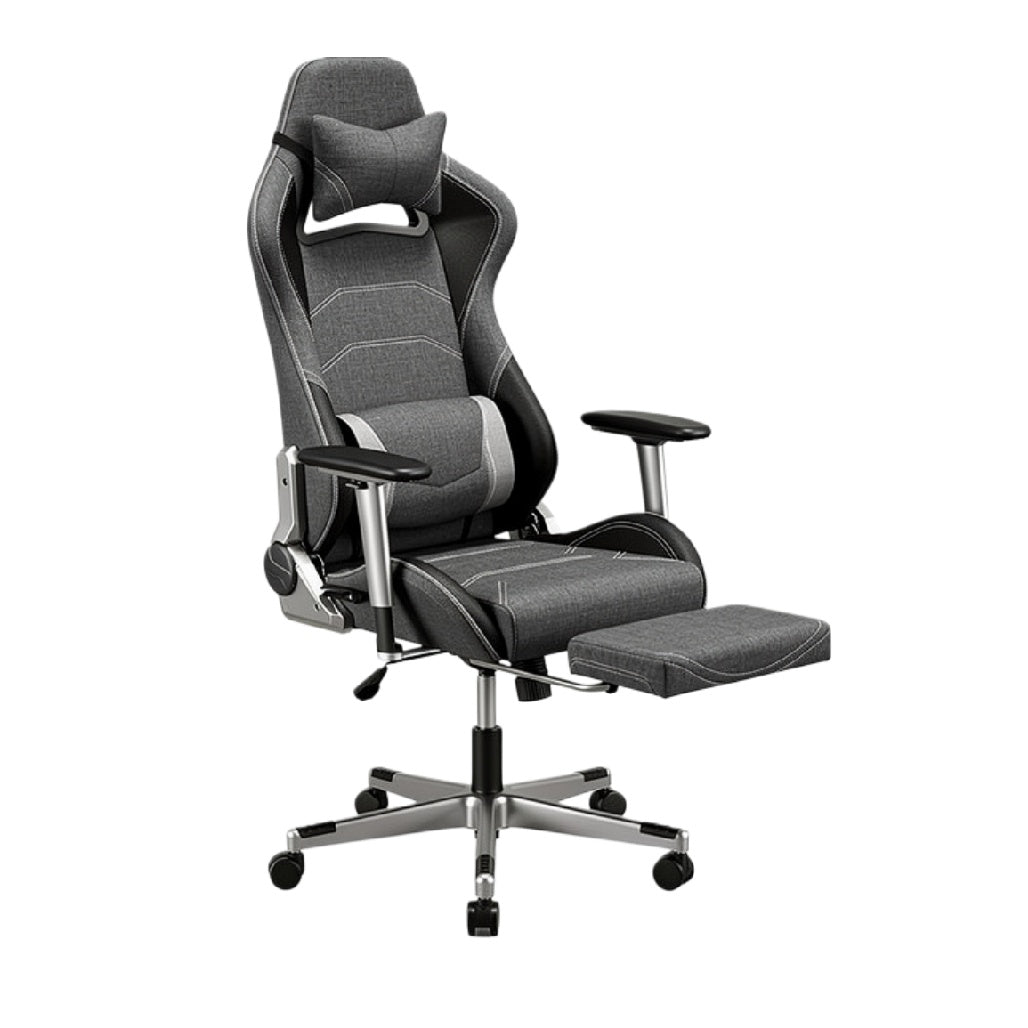 Ergonomische Gamingstoel met Verstelbare Rugleuning en Voetsteun